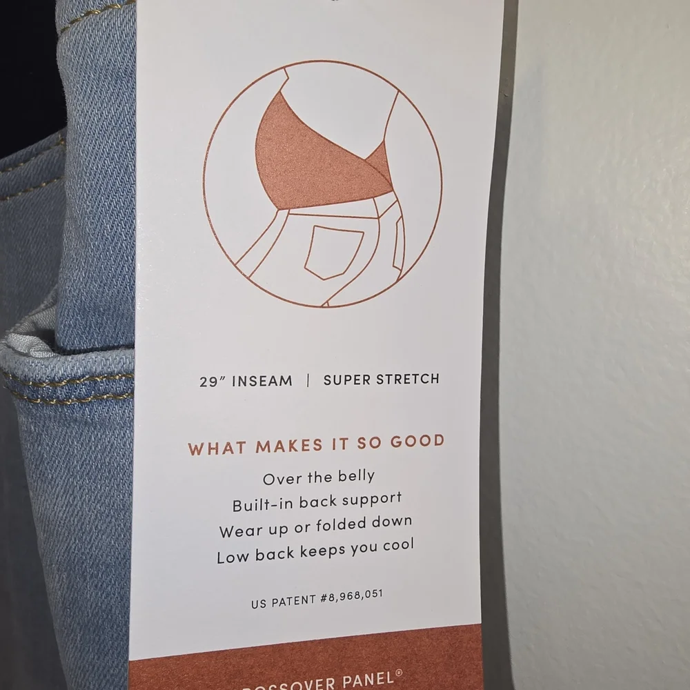 Over Belly Skinny Maternity Pants- Isabel Maternity by Ingrid & Isabel Sz 10 Nwt - Picture 9 of 10